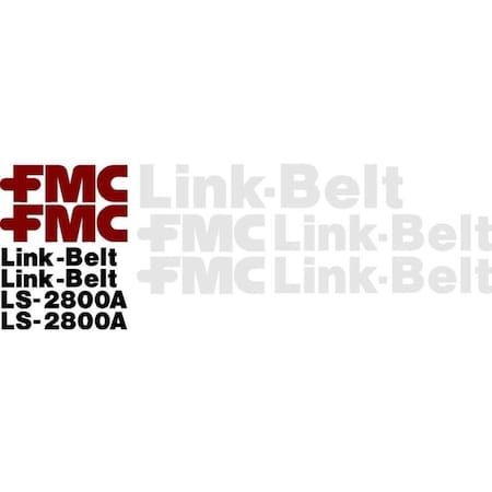 Aftermarket Link-Belt Excavator LS-2800A Decal Set with FMC Decals LBLS2800ADECALSET